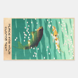 Shiro Kasamatsu Karp Koi visvijver Rechthoekige Sticker