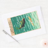Shiro Kasamatsu Karp Koi visvijver Rechthoekige Sticker (Envelop)