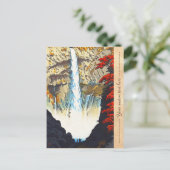 Shiro Kasamatsu Kegon Waterfall bij Nikko hanga Briefkaart (Staand voorkant)