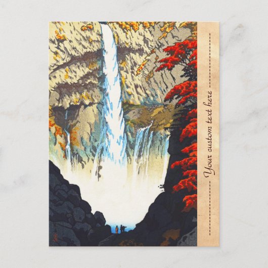 Shiro Kasamatsu Kegon Waterfall bij Nikko hanga Briefkaart (Voorkant)