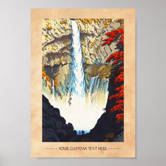 Shiro Kasamatsu Kegon Waterfall bij Nikko hanga Poster (Voorkant)