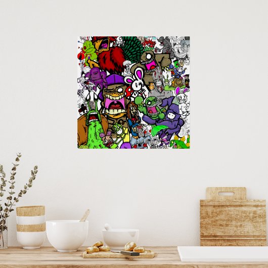 Shiroi Usagi Canvas Poster (Keuken)