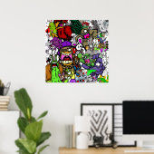 Shiroi Usagi Canvas Poster (Thuiskantoor)