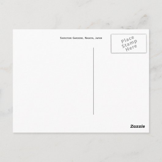 Shirotori Gardens van Nagoya, Japan Briefkaart (Achterkant)