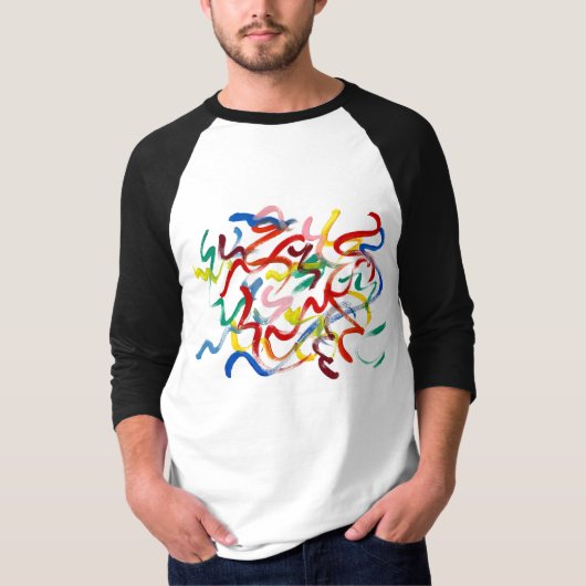 Shirt abstracte kunstMannen (Voorkant)