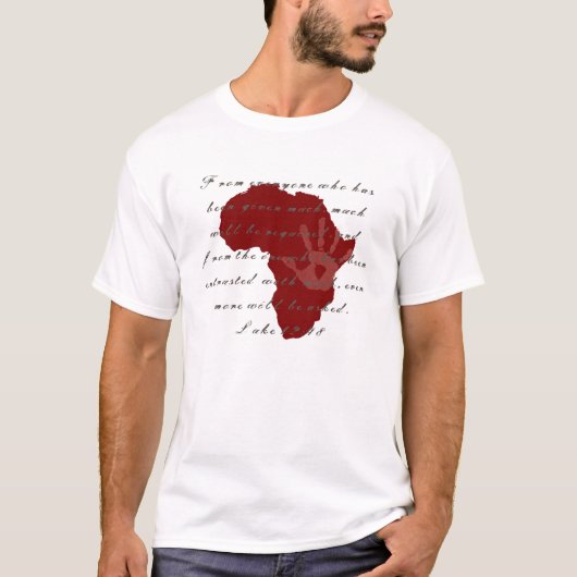 Shirt Afrika AIDS / HIV / armoedebestrijding (Voorkant)