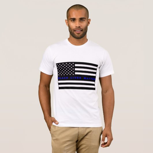 Shirt Amerikaanse vlag Black Lives Matter (Voorkant volledig)