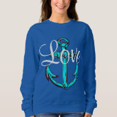 shirt Anchor aqua White decor (Voorkant)
