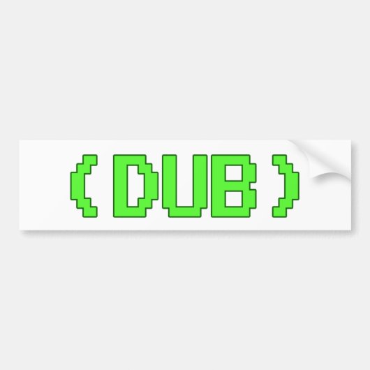 Shirt Arcade DUB Bumpersticker (Voorkant)