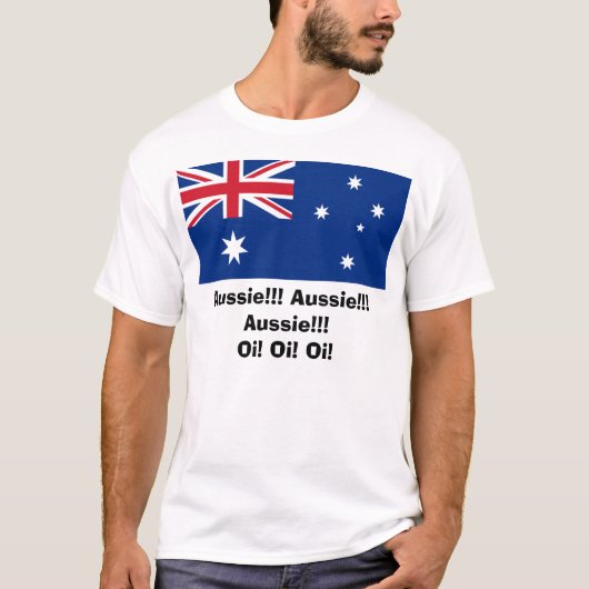 Shirt, Aussie! Aussie! Aussie! Oi! Oi! T-shirt (Voorkant)