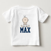 Shirt baby - illustratie baby met naam (Achterkant)