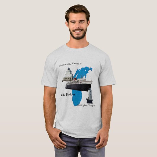 Shirt Badger Lake Michigan (Voorkant volledig)