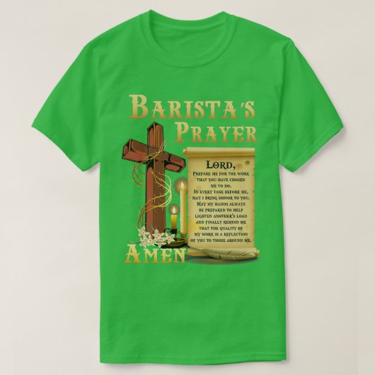 Shirt Barista Prayer (Design voorkant)