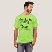 shirt "Bedankt voor lezen" (zwarte tekst) (Voorkant volledig)