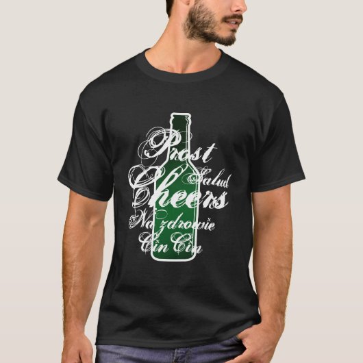 Shirt bier | Cheers in verschillende talen (Voorkant)