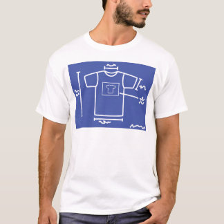 Shirt blauwdruk