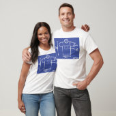 Shirt blauwdruk (Unisex)