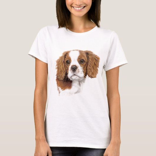 Shirt : Blenheim Cavalier king charles spaniel (Voorkant)