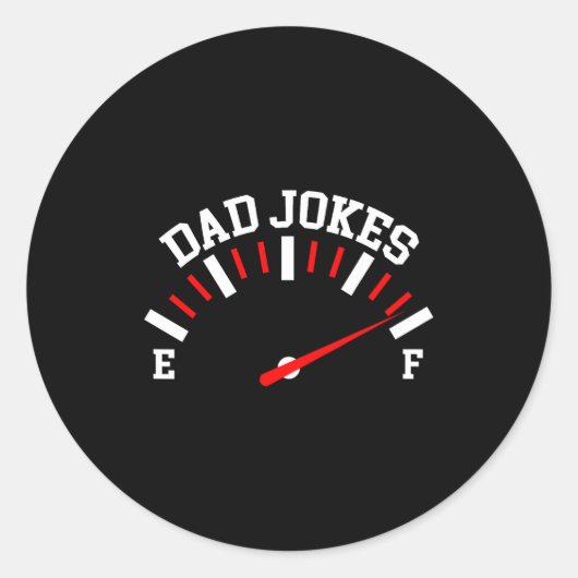 Shirt Dad Jokes Full Meter Funny Father’s Day Gift Ronde Sticker (Voorkant)
