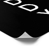 Shirt Daddy Est 2025 New Dad Baby Reveal Gift Tee  Poster (Hoek)