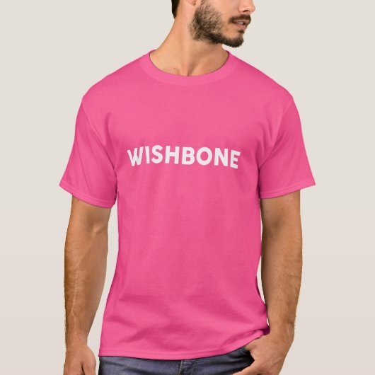 Shirt dat zegt WISHBONE T-shirt Eenvoudig Thanksgi (Voorkant)