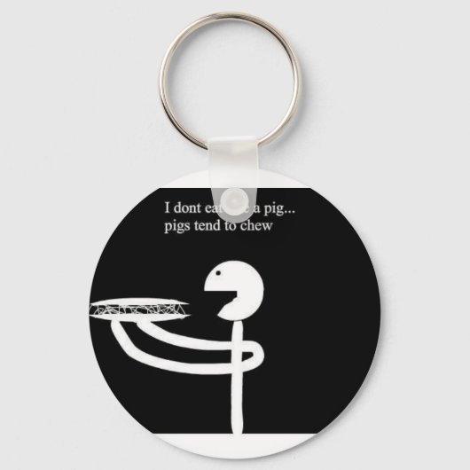 shirt eet ik niet als een varken sleutelhanger (Voorkant)