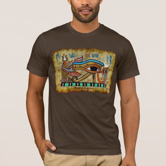 Shirt Egyptian Eye of Horus Ancient Art Designer (Voorkant)