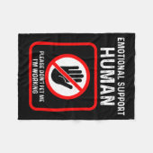 Shirt Emotional Support Human Halloween Costume Fleece Deken (Voorkant (Horizontaal))