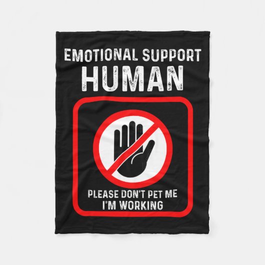 Shirt Emotional Support Human Halloween Costume Fleece Deken (Voorkant)