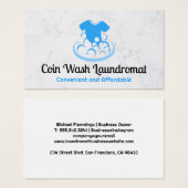 Shirt en zeepbellen | wasserette visitekaartje (Voorkant /achterkant)