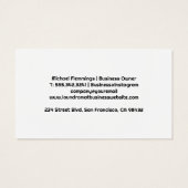 Shirt en zeepbellen | wasserette visitekaartje (Achterkant)