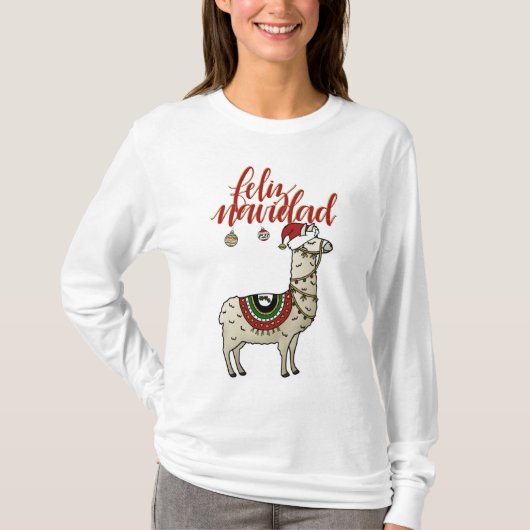 Shirt Feliz Navidad Llama (Voorkant)