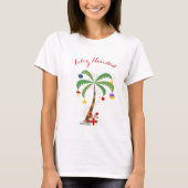 Shirt-Feliz Navidad voor vrouwelijke feestdagen T-shirt (Voorkant)