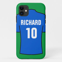 Shirt football in Blue Hoesje-Mate iPhone Case