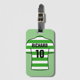 Shirt football in Green Hoops Bagagelabel