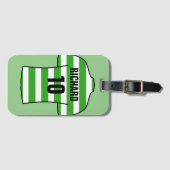 Shirt football in Green Hoops Bagagelabel (Voorkant (horizontaal))