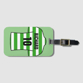 Shirt football in Green Hoops Bagagelabel