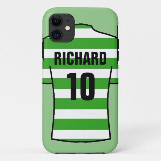 Shirt football in Green Hoops Case-Mate iPhone Case (Achterkant)