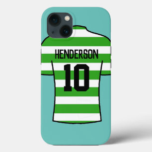 Shirt football in Groene Hoeps met Naam & Aantal Case-Mate iPhone Case