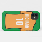 Shirt football in Old Gold Hoesje-Mate iPhone Case (Achterkant (horizontaal))