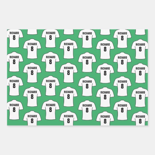 Shirt football in witte papierbladen inpakpapier vel (Voorkant)