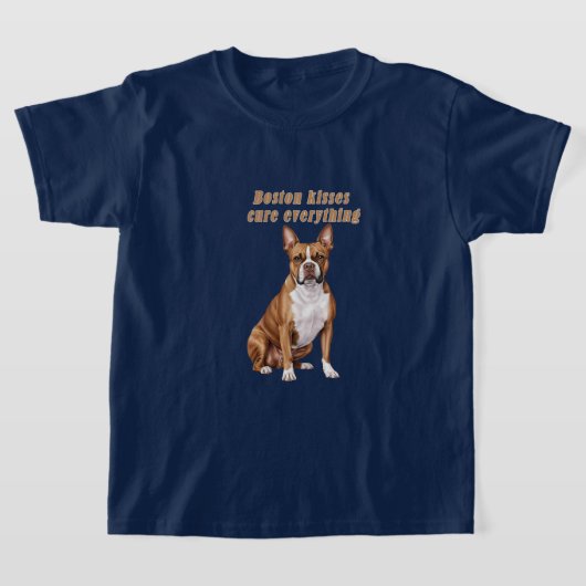 Shirt for Kids – Boston Terrier Love Design (Laagn)