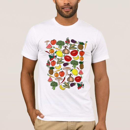 Shirt Fruits & Veggies - kies stijl, kleur (Voorkant)