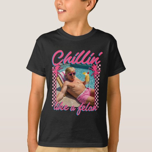 Shirt Funny Chillin Als een misdadiger Trump 2024 (Voorkant)