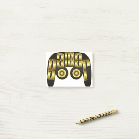 shirt-GAMER-02a Post-it® Notes (Op bureau)
