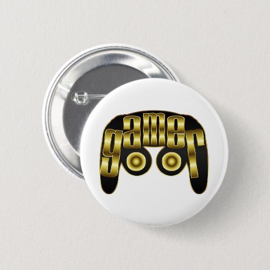 shirt-GAMER-02a Ronde Button 5,7 Cm (Voorkant /achterkant)