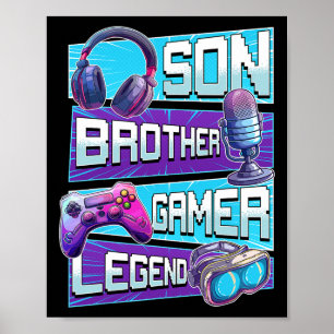 Shirt Gaming Shirt Video Game Shirten voor Jongens Poster