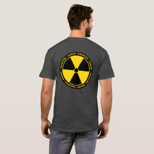 Shirt geel stralingssymbool (backprint)