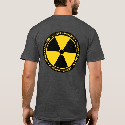 Shirt geel stralingssymbool (backprint) (Achterkant)