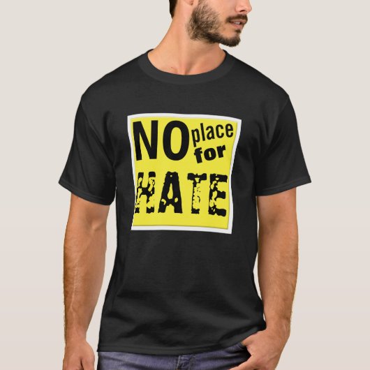 shirt "Geen plaats voor HATE" (Voorkant)